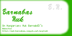 barnabas muk business card